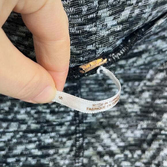 FREE PEOPLE Size S Harlow Harem Jogger Pants Marled Chevron Gray - Picture 3 of 10